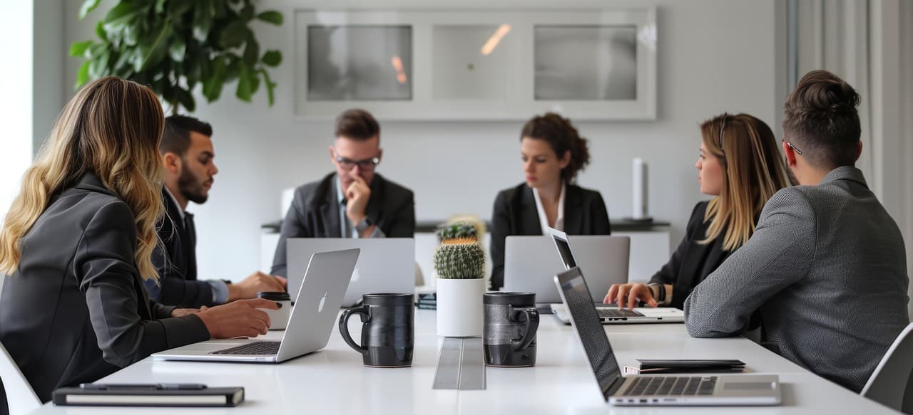 A team working around a conference table