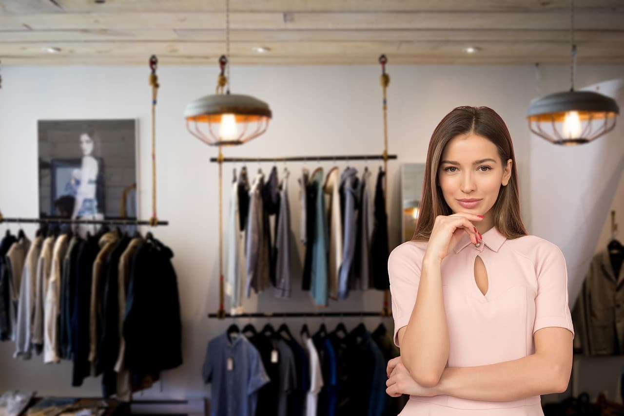 A shop owner at work in her store